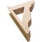 Ekena Millwork 8-in W x 26-in D x 38-in H Funston Slat Rough Cedar Woodgrain TimberThane Outlooker, Primed Tan OUTUR080X26X38FST24RCPR - alternate 4